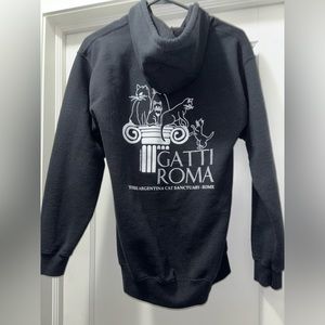 Zip-up cat hoodie sweater